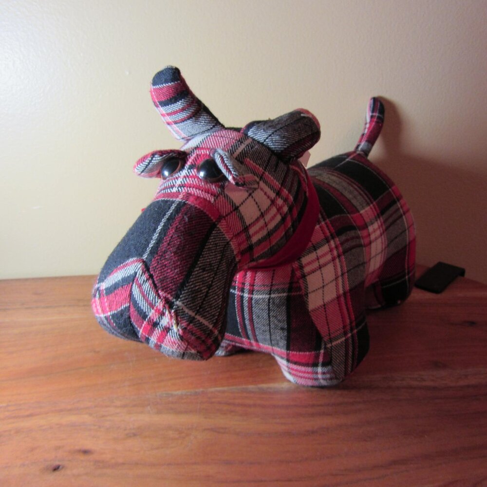 plush plaid scottie dog Fergus NWT Debi Lilly Designs NWT (W5929)